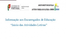 Inicio das Atividades Letivas