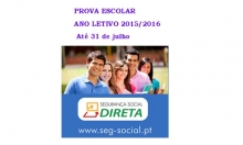 Prova Escolar - Até 31 de julho, na Segurança Social